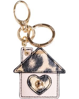 Liu Jo Leopard Pattern Polyurethane Key-Ring - White