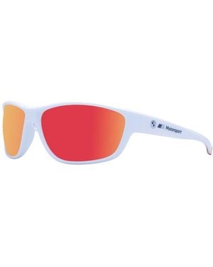 BMW White Men Sunglasses - Red