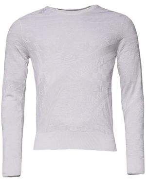 Dolce & Gabbana Knitwear Jumper Embossed Pattern - Grey