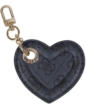 Guess Printed Metal And Polyurethane Key-Ring - Blue