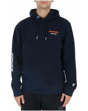 Superdry Portwear Logo Hoodie - Blue