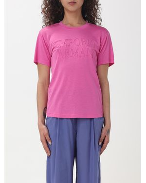 Emporio Armani Embossed Logo Tee - Pink
