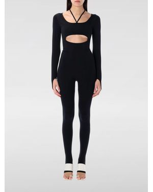 ANDREADAMO Cutout Longsleeve Jumpsuit - Blue