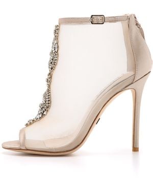 Badgley Mischka Rana Mesh Booties - Natural