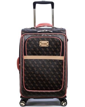 Guess Closeout! Logo Affair 21" Carry On Spinner Suitcase - Brown