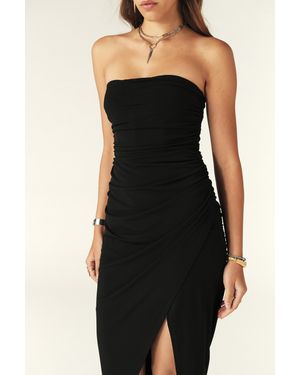 Ba&sh Recycled Wool Off-Shoulder Dress - Black