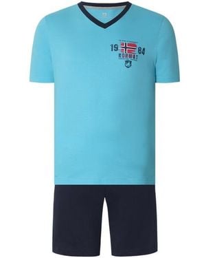 Jan Vanderstorm Kurzer Schlafanzug Edin - Blau