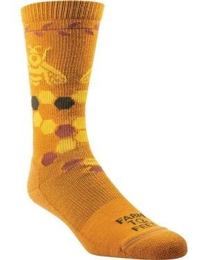 FARM TO FEET Merino Wool Hiking Crew Socks - Yellow