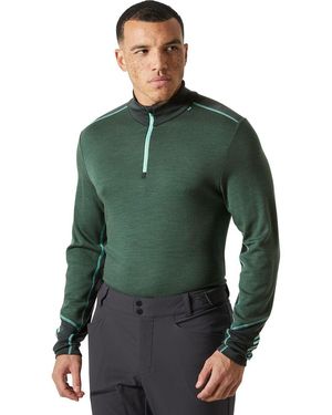 Helly Hansen Lifa Merino Midweight 1/2 Zip Top - Green