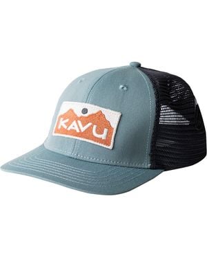 Kavu Above Standard Trucker Hat - Blue