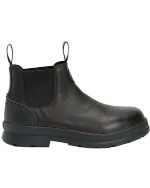 Muck Boot Chore Farm Leather Chelsea Pt Wide Boot - Black