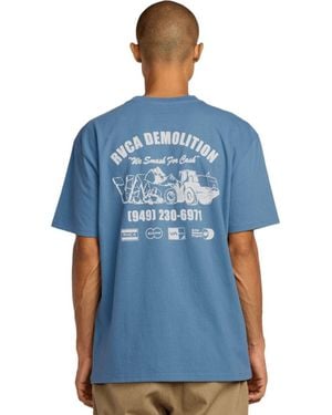 RVCA Demo Short-Sleeve Shirt - Blue