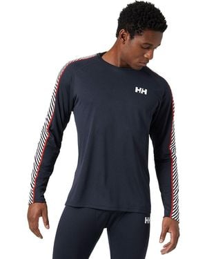 Helly Hansen Lifa Active Stripe Crew Top - Blue