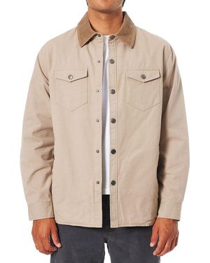 Katin Flannel-Lined Corduroy Collar Casual Jacket - Natural