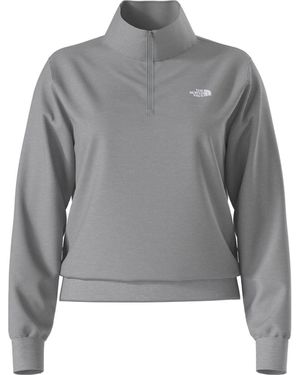 The North Face Evolution Embroidered 1/4-Zip Sweatshirt - Gray