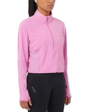 Salomon Sense Aero Hybrid Crop Pullover - Pink