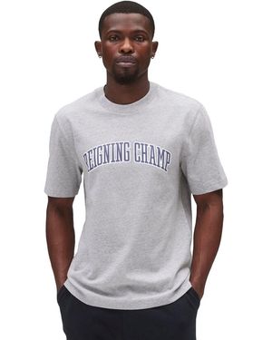 Reigning Champ Midweight Jersey Collegiate T-Shirt - Gray
