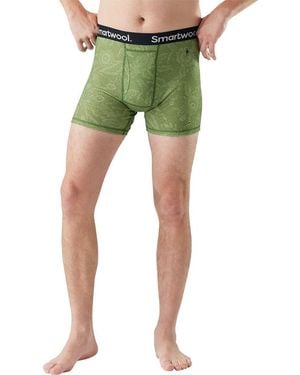Smartwool Merino Print Boxer Brief - Green