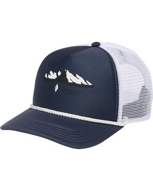 Black Diamond Flat Bill Trucker Hat - Blue