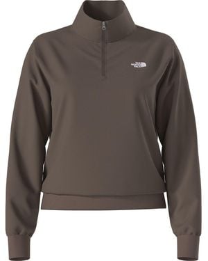 The North Face Evolution Embroidered 1/4-Zip Sweatshirt - Gray