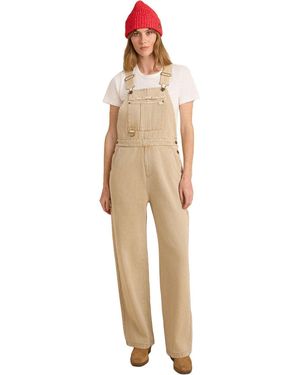 Roark Cotton-Lyocell Blend Utility Overalls - Natural
