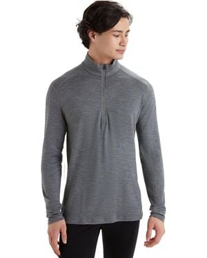 Icebreaker Merino Wool Midweight Baselayer Top - Gray