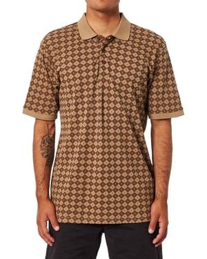 Katin Check Polo Shirt - Brown