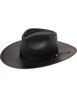 Stetson Jw Marshall Straw Hat - Black