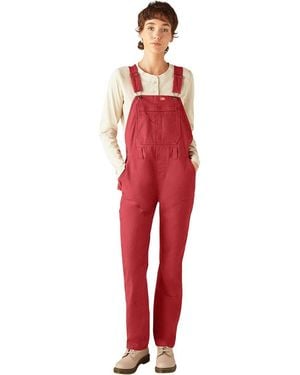 Dickies Double Front Bib Overall - Red