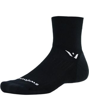 Swiftwick Pursuit Quarter Crew High Sock - Black