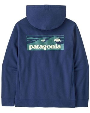 Patagonia Logo Uprisal Hoodie - Blue