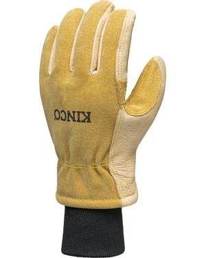 Kinco Lined Heavy-Duty Pg & Suede Pigskin Ski Glove + Omni-Cuff - Yellow