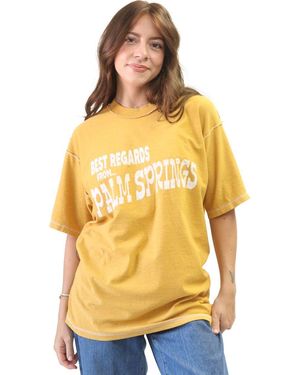 Best Regards Palm Springs Postcard T-Shirt - Yellow