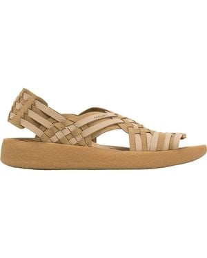 Malibu Sandals Canyon Suede Vegan Leather Rub Sandal/Coyote/Tan - Brown