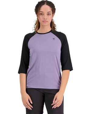 Mons Royale Tarn Merino Shift Raglan 3/4 Sleeve - Purple