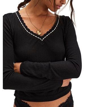 Free People Only You Long-Sleeve Shirt - Black