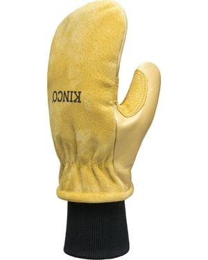 Kinco Lined Premium Grain & Suede Pigskin Mitten - Yellow