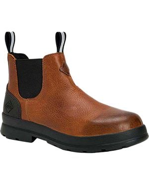 Muck Boot Chore Farm Leather Chelsea Pt Wide Boot - Brown