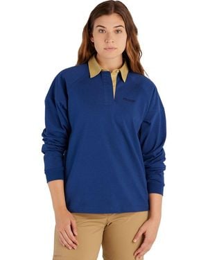 Marmot Midweight Moisture-Wicking Rugby Pullover - Blue