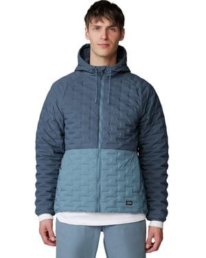 Mountain Hardwear Stretchdown Light Full-Zip Hooded Jacket - Blue