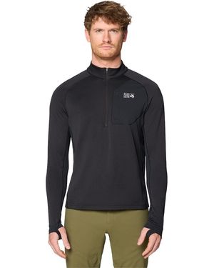 Mountain Hardwear Up First Tech Fleece 1/4-Zip Pullover - Black