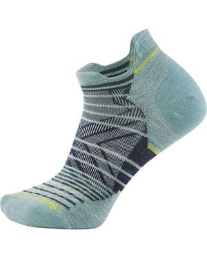 Smartwool Run Zero Cushion Stripe Low Ankle Sock - Blue