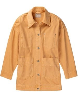 Free People Avery Denim Jacket Pfd - Orange