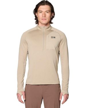 Mountain Hardwear Up First Tech Fleece 1/4-Zip Pullover - Natural