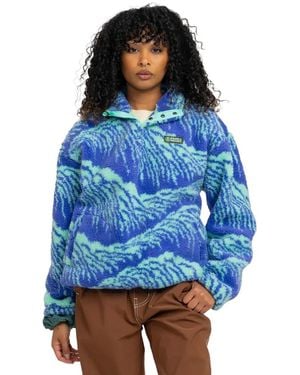 Parks Project Acadia Midnight Waves High Pile Fleece - Blue