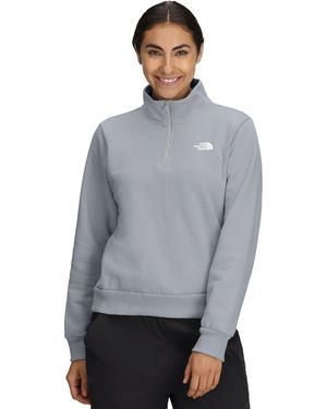 The North Face Evolution Embroidered 1/4-Zip Sweatshirt - Gray
