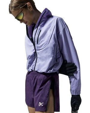 District Vision Cropped Recycled Windproof Jacket - Blue