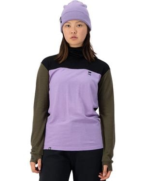 Mons Royale Yotei Bf High Neck Top - Purple