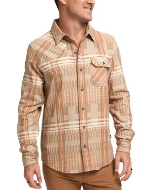 Howler Brothers Reinforced Elbow Patch Flannel Shirt - Brown