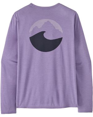 Patagonia Capilene Cool Daily Graphic Long-Sleeve Shirt - Purple
